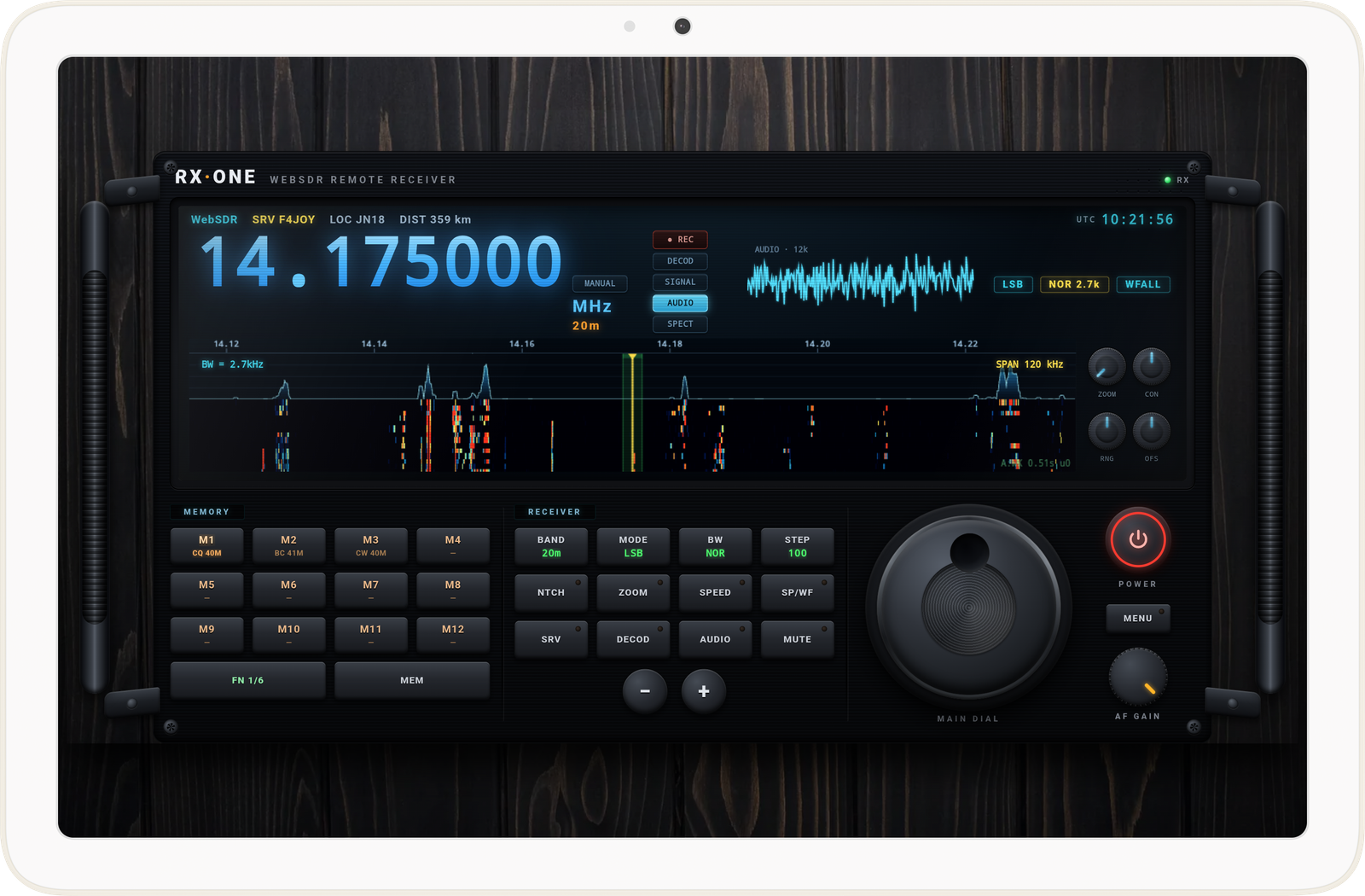 Audio oscilloscope view
