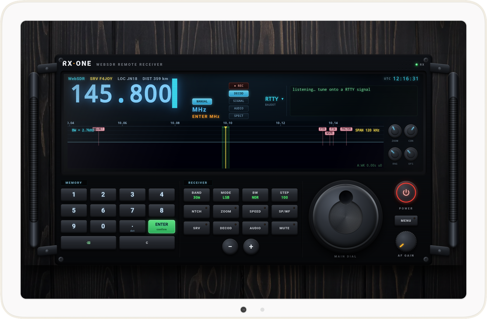 Direct frequency entry keypad